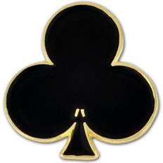 Black Brooches PinMart Black Clubs Playing Card Suit Enamel Lapel Pin