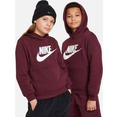 Nike Kids' Sportswear Club Fleece HBR Hoodie Night Maroon/White