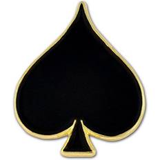 Brooches Black Spade Playing Card Suit Enamel Lapel Pin