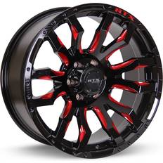 RTX 20" - Black Car Rims RTX PATTON Custom Wheel 20x9, 10 Offset, 6x135 Bolt Pattern, 87.1mm Gloss Rim