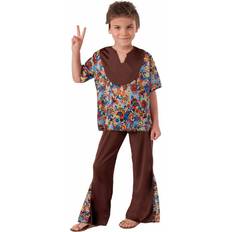 70's Costumes Hippie Boy's Costume Brown/Multi