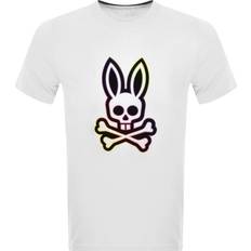 Men T-shirts & Tank Tops Psycho Bunny Men's Colton Flocking Graphic Tee - White