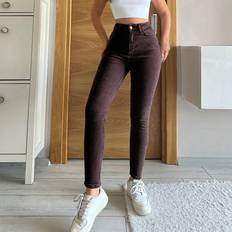 Braun - Damen Jeans Shein High Waist Skinny Jeans