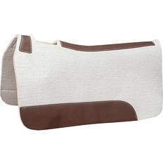 Saddle Pads Mustang Blue Horse Pressed Wool Contour Pad 3/4in Beige