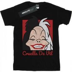 Kinderbekleidung Disney Mädchen Cruella De Vil T-Shirt aus Baumwolle mit kurzem Kopf