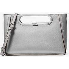 Clutches on sale Michael Kors Chelsea Large Leather Convertible Clutch Silver Silver