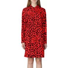 Herren - Lange Kleider Love Moschino Red Viscose Women's Dress