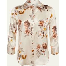 Multicolored - Women Shirts L'agence Dani Floral-Print Silk Shirt