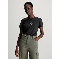 Calvin Klein Damen T-Shirts Calvin Klein Slim Monogram T-shirt Black