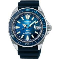 Seiko Men Wrist Watches Seiko Blue Black Silicone Band Prospex PADI Special Edition Automatic Analog