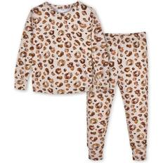 Leopard Nightwear Gerber Unisex Baby Toddler Buttery Soft 2-Piece Snug Fit Pajamas with Viscose Made from Eucalyptus, Leopard, Months