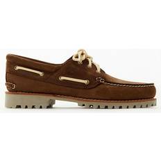 Timberland Low Shoes Timberland Mens 3-Eye Classic Handsewn Lug Boat Shoes Brown