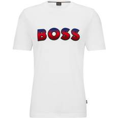 Hugo Boss Men T-shirts Hugo Boss Cotton-jersey T-shirt with degrad