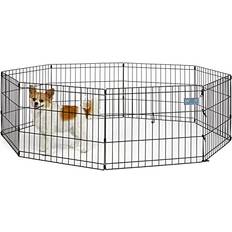 Midwest Dogs Pets Midwest Homes for Pets Dog Exercise Pen & Playpen, 18-Inch, No Door, Black
