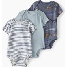Children's Clothing on sale Carter's Baby's Organic Cotton Rib Bodysuits 3-pack - Deep Sea Print/Painterly Stripes