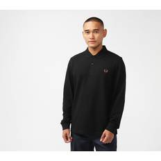 Fred Perry Clothing Fred Perry Long Sleeved Polo T Shirt Black
