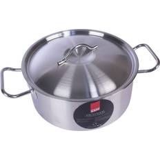 GoodCook Classic Stainless Steel 5-Quart Dutch Oven with Tempered Glass  Lid, Silver
