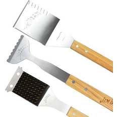 Jim Beam BBQ Tools Jim Beam Stainless Steel Barbecue and Grilling Tool Set Wood Handles JB0194