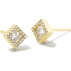 Kendra Scott Earrings Kendra Scott Gracie Gold Stud Earrings in White Crystal Plated Brass One