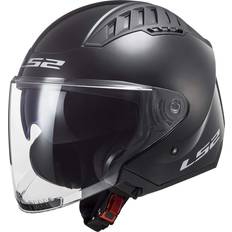 LS2 Motorcycle Helmets LS2 Copter Solid Gloss Black Helmet