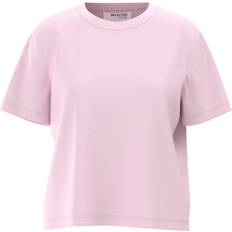 Dame - Lilla T-skjorter Selected Femme Essential Short Boxy Tee Rosa