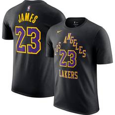 Sports Fan Apparel Nike Mens Lebron James Lakers Essential City Edition N&N T-Shirt Mens Black