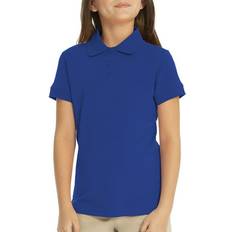 Classroom School Uniforms girls Feminine Fit Polo Shirt, Royal Blue