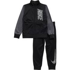 Nike Boy's Futura Tricot Jacket and Pants Set Black 86E274-023 /Anthracite/White, 4