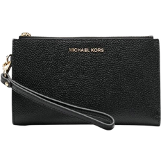 Michael Kors Adele Pebbled Leather Smartphone Wallet - Black/Gold