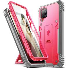 Mobile Phone Accessories Poetic Revolution Case for Samsung Galaxy A12 Heavy Duty Full Body Cover with Kickstand Pink