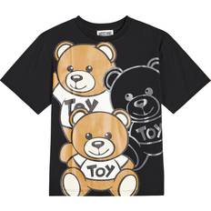 Moschino Kid's Teddy Friends Jersey Maxi T-shirt - Black (HQM03RLAA2060100)