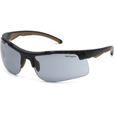 Protective Gear Carhartt Gray Safety Glasses, Anti-Fog, Scratch-Resistant, Half-Frame