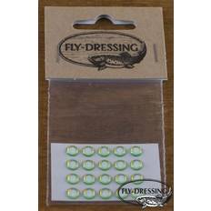 Fiskeutstyr Fly-Dressing Epoxy Eyes 5,5 mm oval dubbel, White/Chartreuse