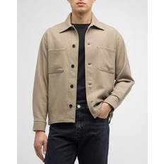 Men - Overshirts Jackets Frame Men's Solid Wool-Blend Overshirt