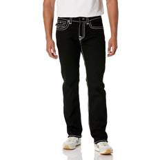 True Religion Jeans True Religion Brand Jeans Men's Ricky Super T Straight Flap Jean, Black Rinse