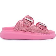 Alexander McQueen Slippers & Sandals Alexander McQueen Ladies Printers Pink Glitter Hybrid Oversize Slides, Brand
