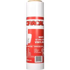 Arts & Crafts 12.125" x 25ft Roll of ORACAL 651 White Craft Vinyl On a 2.5" Core Adhesive Vinyl for Cricut, Silhouette, and Cameo Cutters Gloss Finish Outdoor and Permanent