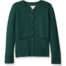 XS Cardigans Children's Clothing Amazon Essentials Girl's Slim Fit Uniform Cardigan - Dark Green