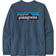 Bomull - Herre T-skjorter Patagonia P6 Logo Men's Long Sleeve Responsibili Tee Utility Blue