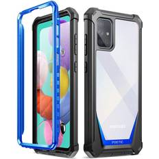 Mobile Phone Accessories Poetic Guardian Series for Samsung Galaxy A51 Case [NOT FIT Galaxy A51 5G Version] Full-Body Hybrid Shockproof Bumper Cover with Built-in-Screen Protector Blue/Clear