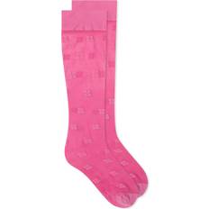 Ganni Unterwäsche Ganni Butterfly Lace Socks in Pink Elastane/Recycled Polyamide Women's Pink
