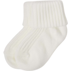 0-1M Sokker Polarn O. Pyret Baby Soft Socks - White