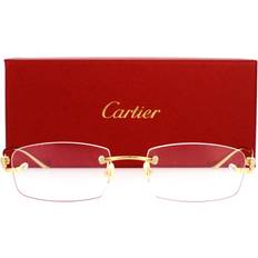 Unisex Glasses Cartier Eyeglass GOLD 53/18/135