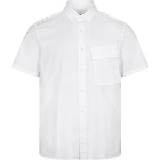 Herre - Hvite Skjorter Belstaff Short Sleeve Scale Shirt White