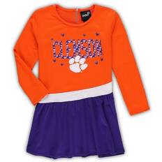 Orange Dresses Children's Clothing Outerstuff Girls Preschool Orange Clemson Tigers Heart to Heart French Terry Dress