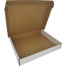 CH-BOX 50 Pack 13x11x2'' Small Shipping Boxes, Corrugated Cardboard Mailers for Business, White CM13112