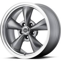 16" - Gray Car Rims American Racing Torq Thurst M Anthracite Lip 16x7 Wheel with 5x100 Bolt Pattern Metal Wheel Rim