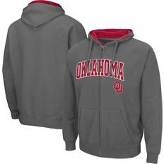 Colosseum Sports Fan Apparel Colosseum Men's Charcoal Oklahoma Sooners Arch & Team Logo 3.0 Full-Zip Hoodie