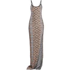 Balmain Bekleidung Balmain Python Knit Maxi Dress