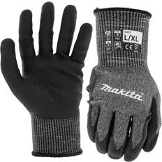 Makita Work Clothes Makita Advanced FitKnit Cut Level 7-Nitrile Coated Dipped Outdoor and work Gloves Large/X-Large Gray